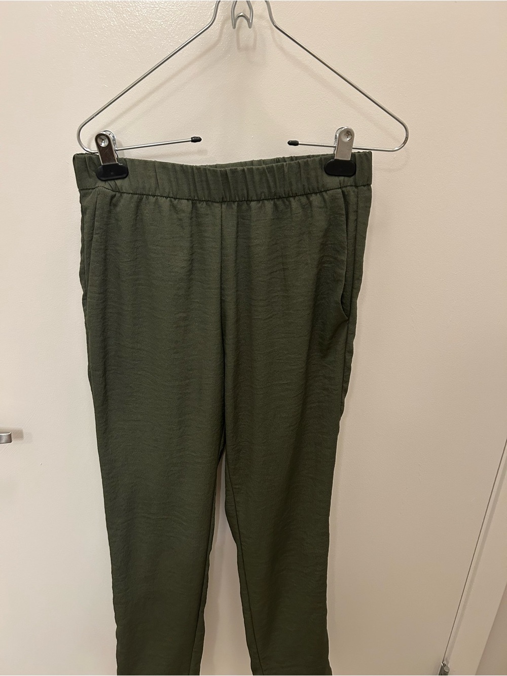 H&M Olive Green Drawstring Elastic Waist Casual Pants